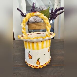 Vintage Gritter & VanNoord Pottery basket